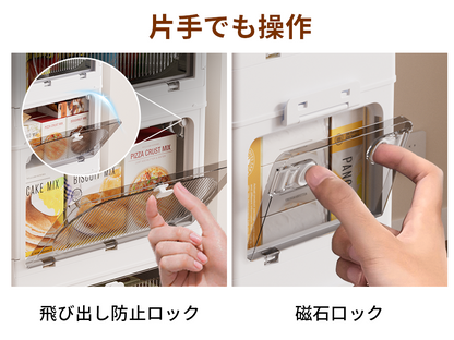 COOSOT 収納ボックス 折り畳み 蓋付き 小物 収納 コンテナ ボックス 折りたたみ キャスター付き 積み重ね 扉付き 5面開き 組立簡単 おしゃれ 多機能 省スペース